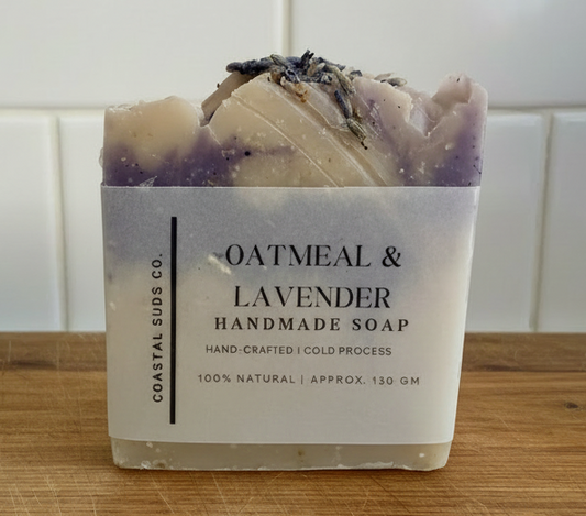 Oatmeal & Lavender | Soothing French Lavender Essential Oil Soap